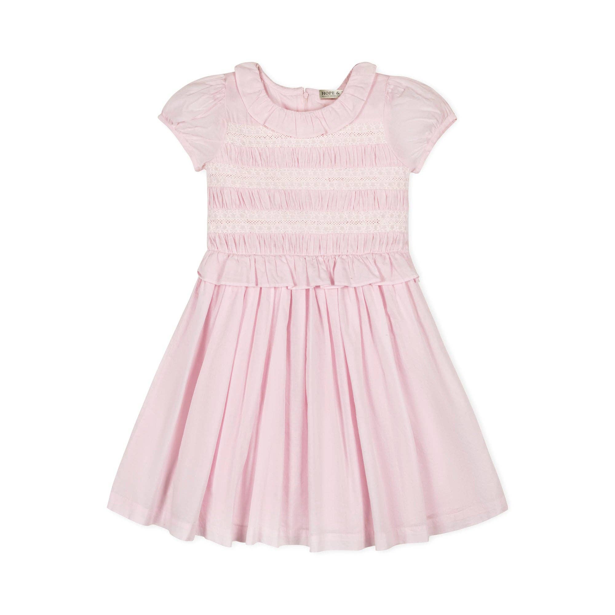 Image of Hope and Henry - Organic Puff Sleeve Smocked Party Dress